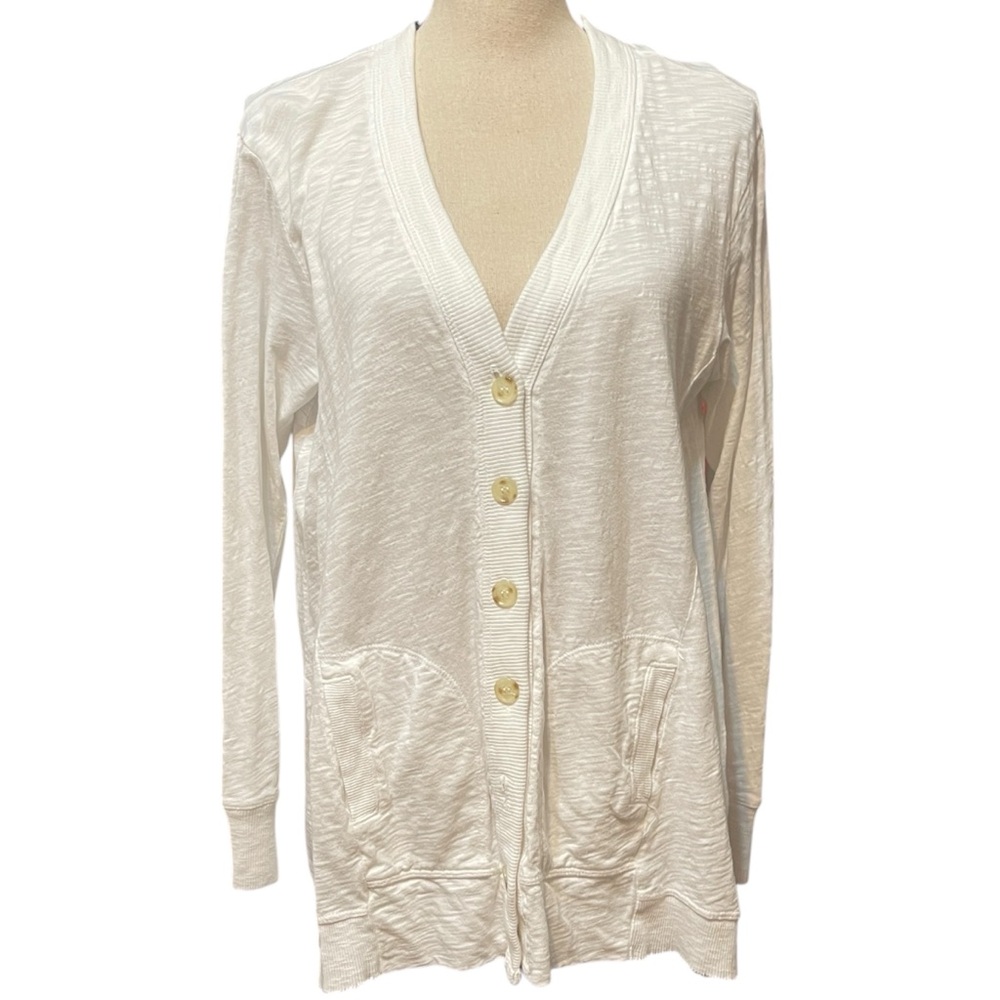 Wilt White Lagenlook Oversized slouch lightweight cardigan sweater women's small